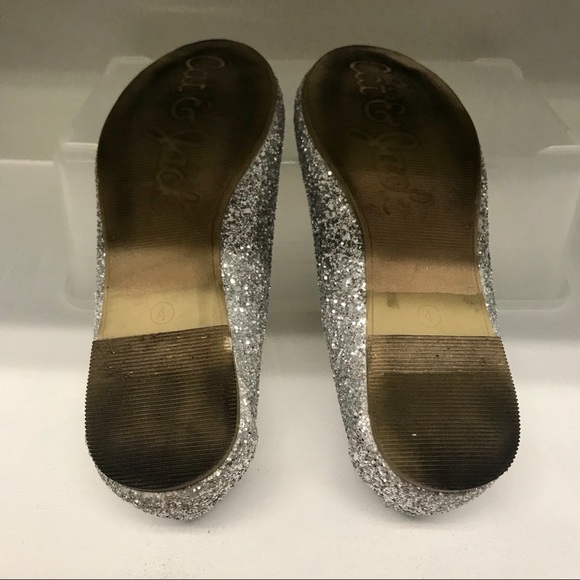 Silver glitter ballet flat dress shoe - Picture 4 of 4